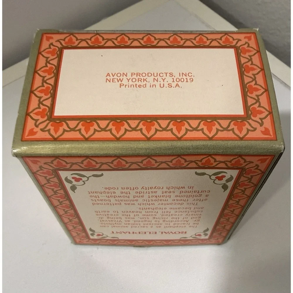 Vintage Royal Elephant Charisma Cologne Bottle Avon in Box